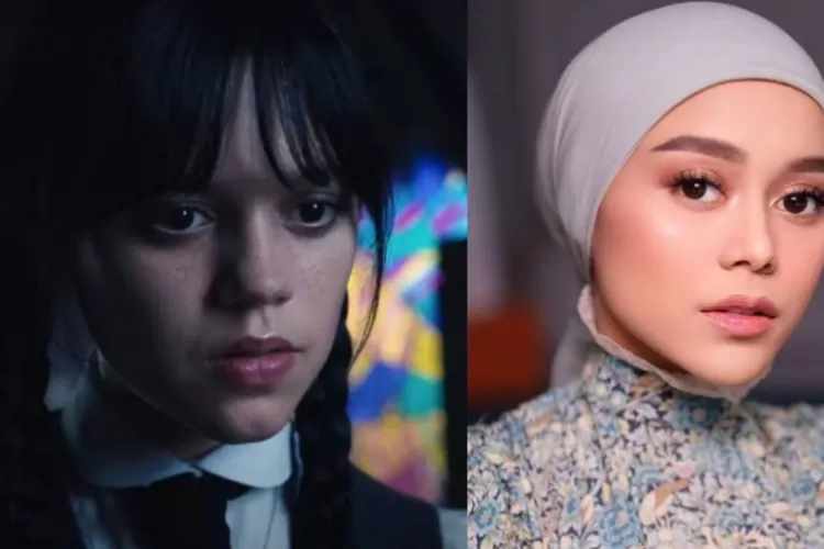 Potret kemiripan Jenna Ortega  dan Lesti Kejora