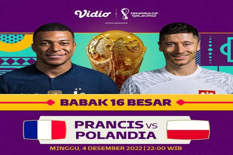 Link Nonton Live Streaming Prancis Vs Polandia di 16 Besar Piala Dunia 2022, 4 Desember 2022 Semakin Seru Untuk Ditonton (www.instagram.com/@vidiosports)