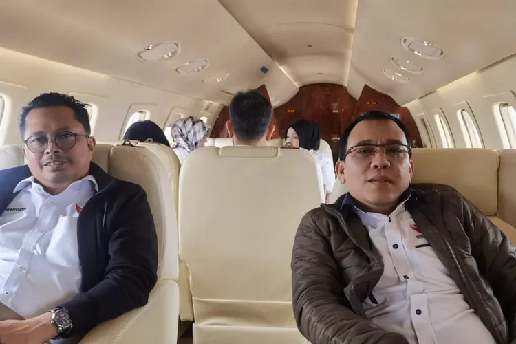 Boyke Novrizon Waketum Partai Perindo (kanan) sebut wacana Waketum Nasdem soal Prabowo Subianto jadi cawapres ANies Baswedan tak etis dan seperti lawakan.