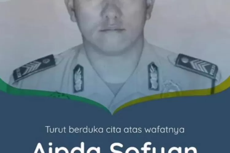 Foto almarhum Aipda Sofyan yang meninggal dunia akibat bom bunuh diri