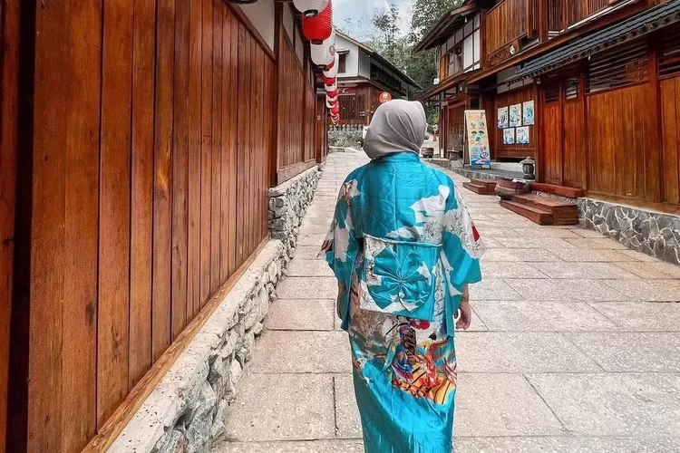 Little Kyoto Jepang, salah satu area dari 4 negara di destinasi wisata Asia Heritage Pekanbaru, Riau (Akun Instagram @asia.heritage)
