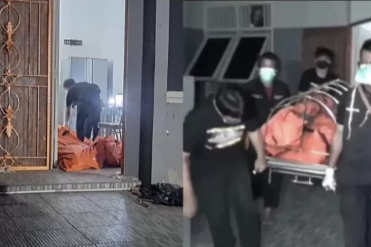 Polisi saat mengevakuasi jenazah sekeluarga di Kalideres (Foto: pmjnews.com)