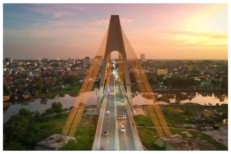 Jembatan Siak 1  Pekanbaru, Riau, Jembatan Mewah dan Terpanjang di Sumatera! (Instagram @ghaardi)