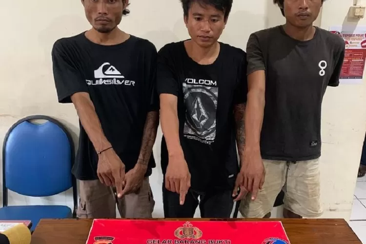 Edarkan Narkoba, tiga pelaku di Sumbawa diringkus polisi. (Suara Karya/istimewa)