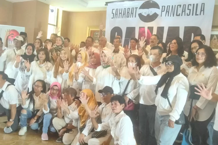 Sahabat Pancasila deklarasikan Ganjar Pranowo Capres 2024 di Menara Peninsula Jakarta Barat. (Sadono )