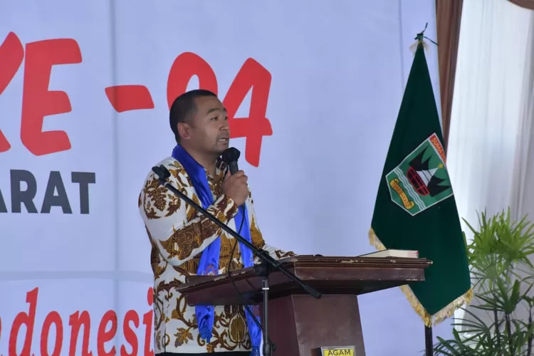 Pidato Wakil&nbsp;Gubernur&nbsp;Sumatera Barat, Audy Joinaldy&nbsp;saat acara Peringatan Hari Ibu ke-94 Provinsi Sumatera Barat, di Lubuk Basung  ((AMC News))