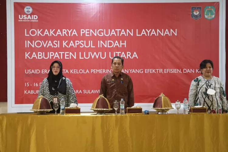 Lokakarya Penguatan Layanan Inovasi Kapsul Indah, Kamis (15/12/2022), di Aula Hotel Bukit Indah, Masamba. (Dok istimewa (LH))
