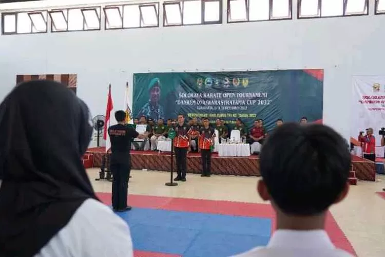 Danrem 074/Warastratama Kolonel Inf Anan Nurakhman membuka turnamen karateka se Solo Raya (Istimewa  Penrem 074/Wrt)