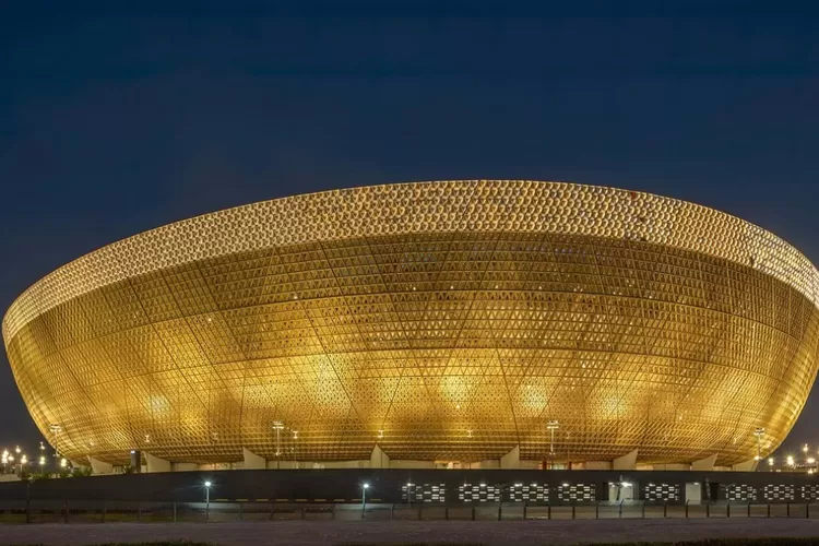 Stadion Lusail yang akan digunakan pada partai final Piala Dunia 2022, 18 Desember 2022.