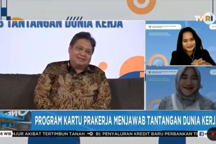 Menteri Koordinator Bidang Perekonomian Airlangga Hartarto dalam acara bertajuk &ldquo;Program Prakerja Menjawab Tantangan Dunia Kerja&rdquo; di Jakarta, Selasa (20/12/2022).  (ANTARA/HO-Kemenko Perekonomian.)