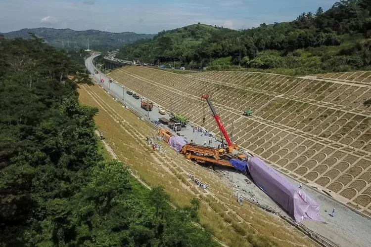 Kecelakaan proyek kereta cepat Jakarta-Bandung (dok Antara)