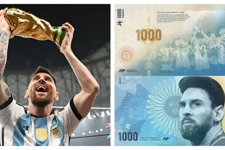 Wow! Wajah Lionel Messi jadi ikon mata uang Argentina, kok bisa segitunya sih (Kolase Instagram @leomessi dan Daily Mail)