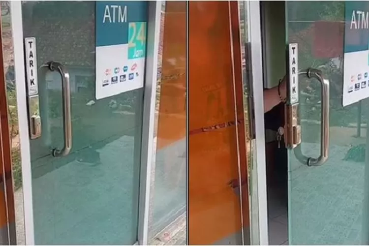 Desain rumah unik bagian depan mirip ATM Foto:  Tiktok@luckyadipraja90