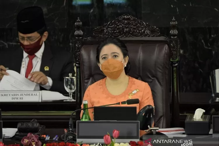 Tangkapan layar Ketua DPR RI Puan Maharani.  (ANTARA/AstridFaidlatulHabibah)