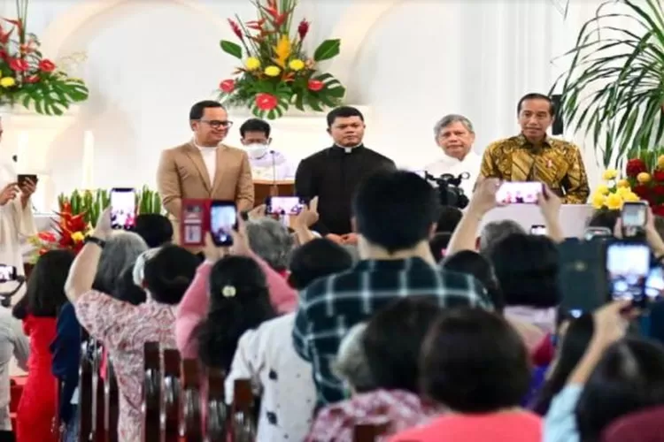 Presiden Jokowi ke gereja di Bogor  (Foto: Setkab)