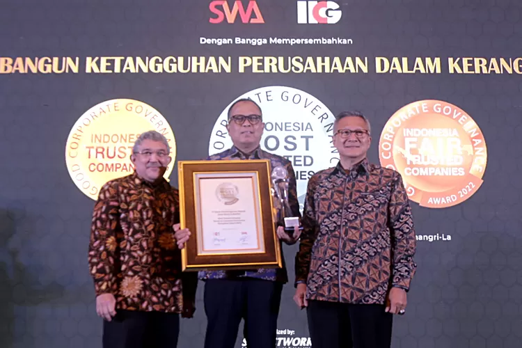 bank bjb dinobatkan sebagai Indonesia Most Trusted Companies yang merupakan pernghargaan tertinggi pada gelaran Indonesia Good Corporate Governance Award 2022.  (Foto: humas bank bjb)