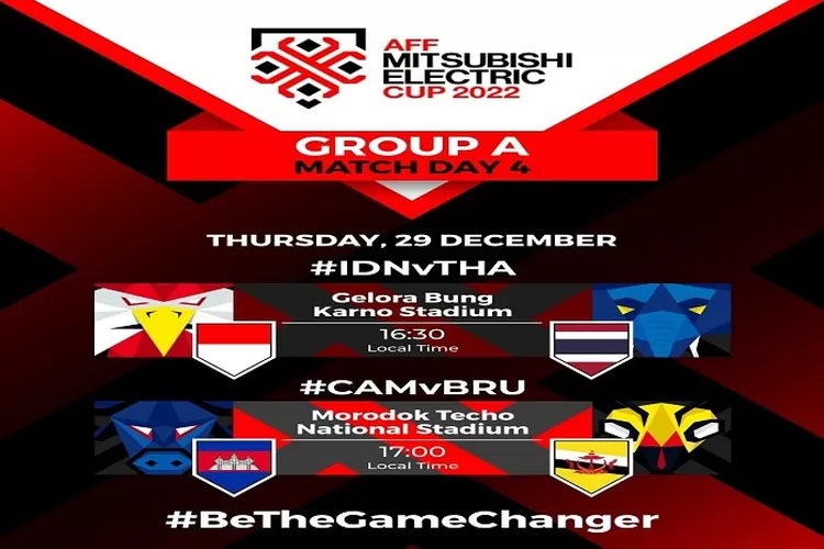 Jadwal Pertandingan Piala AFF 2022 Hari Ini Diantaranya Indonesia vs Thailand dan Link Nonton Jangan Kelewatan (www.instagram.com/@affmitsubishielectriccup)