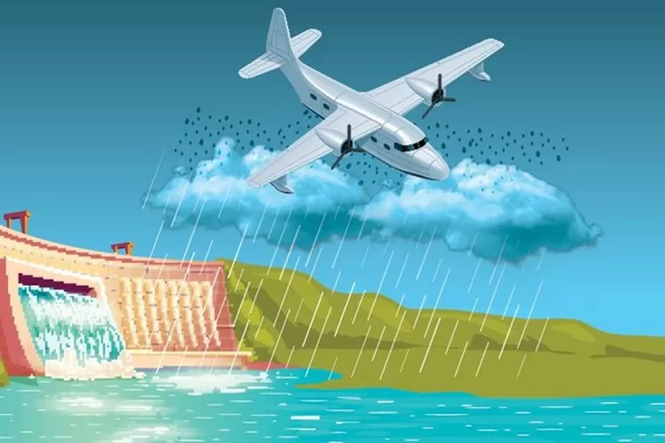 Ilustrasi. Operasi Teknologi Modifikasi Cuaca untuk mencegah banjir dan kekeringan dengan menyemai garam di langit