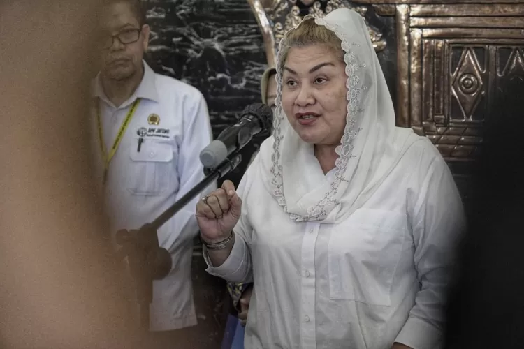 Plt Wali Kota Semarang Hevearita Gunaryanti Rahayu memaparkan upaya penanganan banjir di Kota Semarang. (Ayosemarang.com/ Audrian Firhannusa)