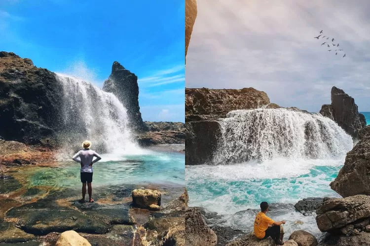 Keindahan destinasi wisata Pantai Nambung di Lombok (Instagram @piknikyukindonesia @sekotongkuy)