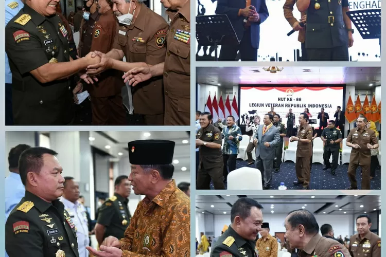Kasad Jenderal TNI Dr. Dudung Abdurachman menghadiri acara Tasyakuran HUT ke 66 Legiun Veteran Republik Indonesia (LVRI) di Gedung Pierre Tendean Kemhan RI, Jakarta. Kamis, (5/1/2023). (Foto: Dispenad)