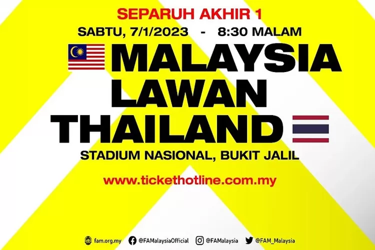 Prediksi Skor Malaysia vs Thailand di Semi Final Leg 1 Piala AFF 2022 Hari Ini Head to Head 112 Kali Siapa yang Unggul? ( www.instagram.com/@famalaysia)