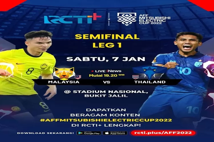 Link Nonton Live Streaming Malaysia vs Thailand di Semi Final Leg 1 Piala AFF 2022 Malam Ini Pukul 19.30 WIB Siapa yang Akan Menang? (www.instagram.com/@rctiplusofficial)