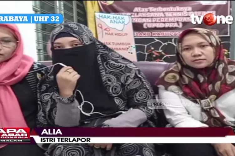 Alia, istri Kyai Muhammad Fahmi Mawardi pelapor yang adukan suaminya ke polisi karena kasus pencabulan santriwati (tvOne)