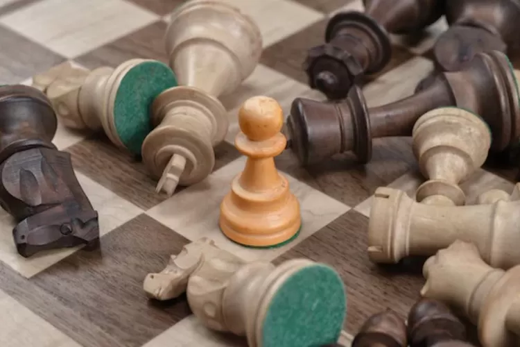 Ilustrasi permainan catur tiga langkah mati