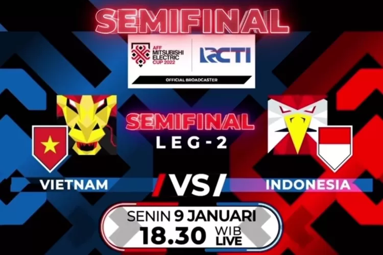 Link nonton live streaming semifinal leg 2 Piala AFF antara Vietnam vs Indonesia, Senin 9 Januari 2023 (Tangkap layar Instagram @rctisports)