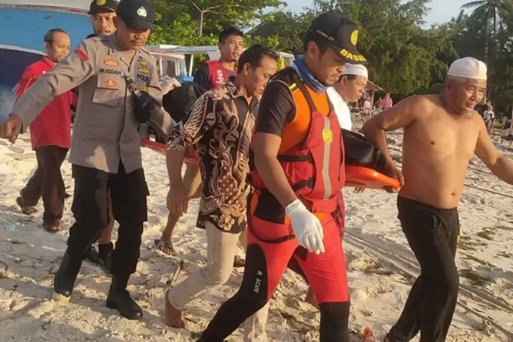 Mahasiswa yang tenggelam di Gili Meno, Lombok Utara ditemukan Tim SAR NTB. (Suara Karya/Istimewa)