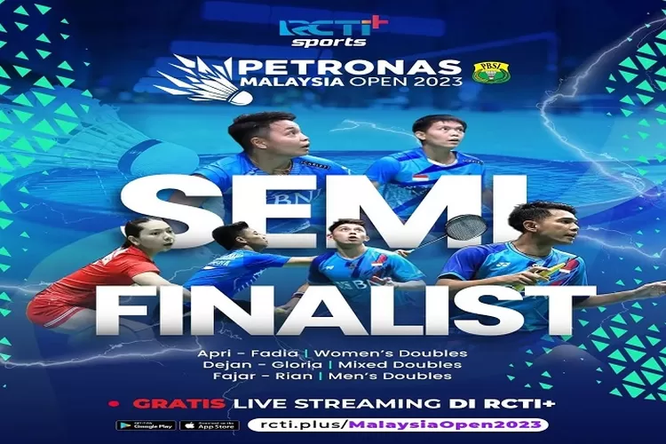 Jadwal Semi Final Malaysia Open 2023 Hari Ini, Link Nonton Live Sreaming Ada 3 Wakil Indonesia yang Berjuang Merebutkan Tiket ke Final (www.instagram.com/@rctiplusofficial)