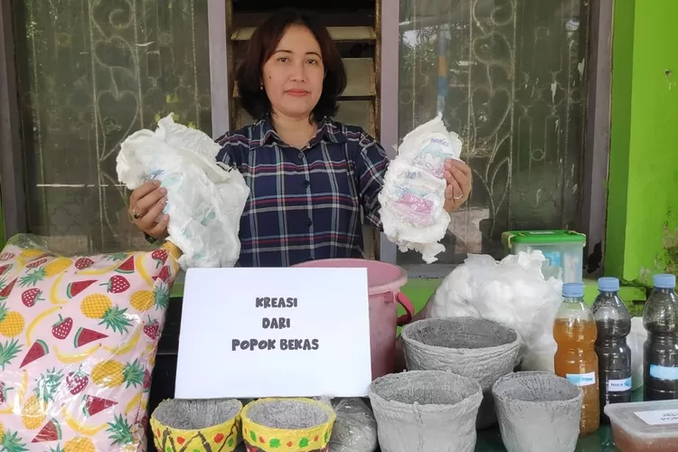 KSM Pilah Berkah menyulap limbah popok jadi berbagai kerajinan  (Foto: website bantulkab.go.id)
