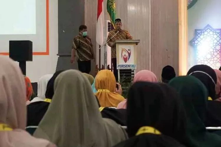 Ketua Pengurus Besar Nahdlatul Ulama (PBNU) KH Miftah Faqih saat membuka cabang MTQ Porseni NU 2023 (Istimewa)