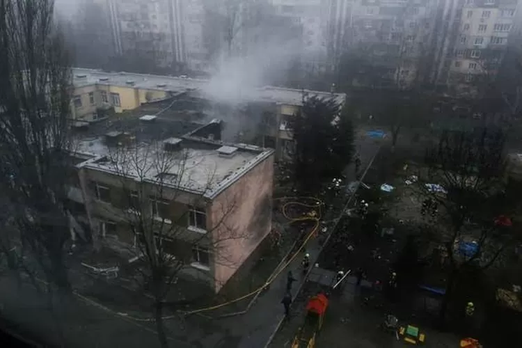 Lokasi jatuhnya helikopter di tk Ukraina (Ukrainska Pravda)