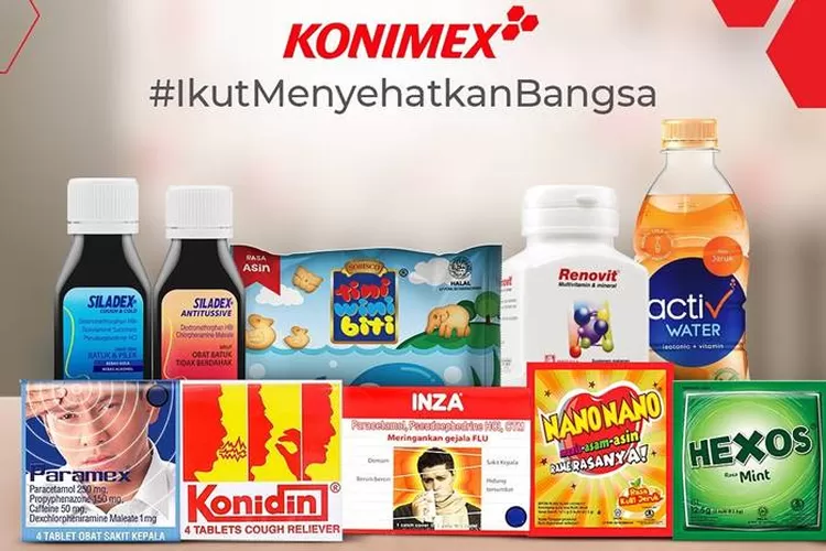 Produk  Farmasi PT.Konimex ( Gorajuara/ dok: Instagram @konimex.grup)
