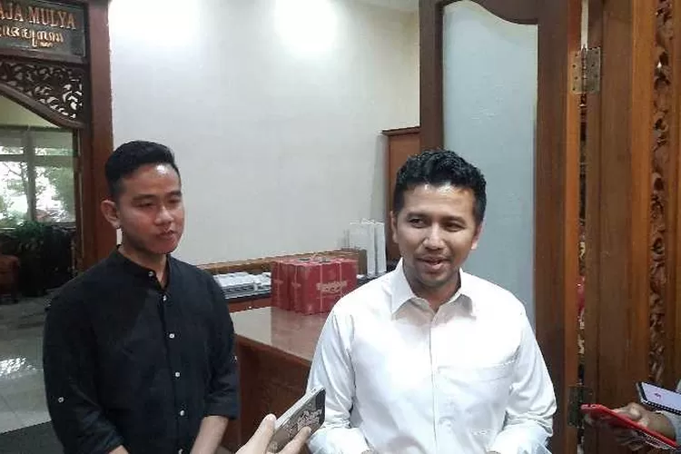 Wakil.Gubernur Jawa Timur Emil Dardak dan Wali Kota Solo Gibran Rakabuming Raka (Endang Kusumastuti)