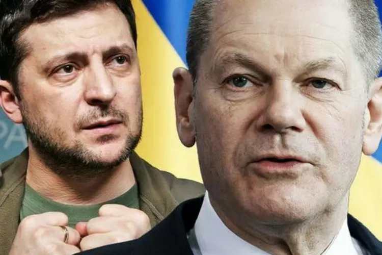 Zelenskiy dan Olaf Scholz (KyivPost)