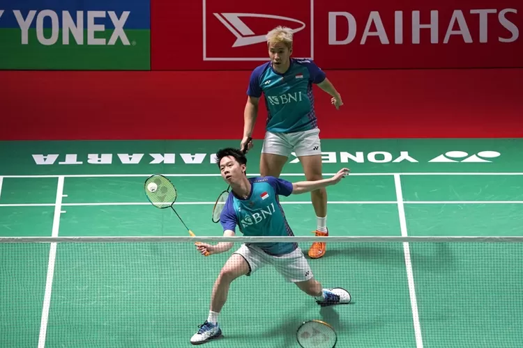 Pasangan Kevin Sanjaya Sukamuljo/Marcus Fernaldi Gideon.