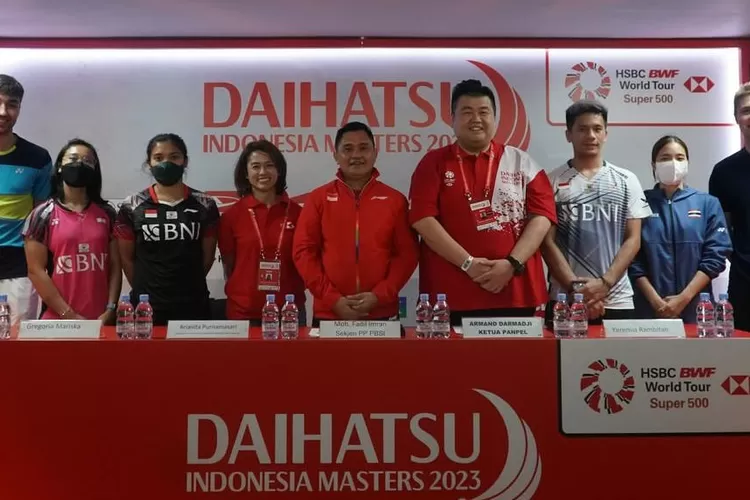 Konferensi Pers Daihatsu Masters 2023. (Gorajuara/ dok: Instagram/ @badminton.ina)