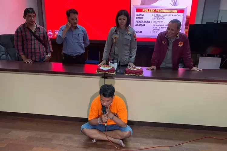 Maling motor di Pedurungan Semarang saat diamankan di Polrestabes Semarang.  (istimewa)