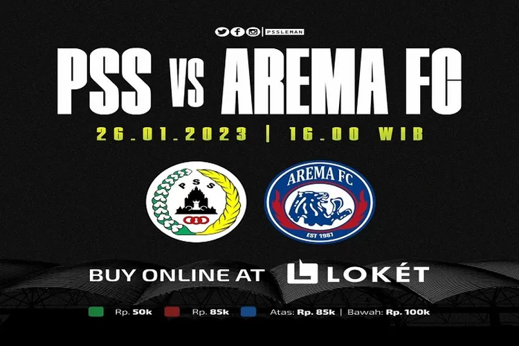 Prediksi Skor PSS Sleman vs Arema FC di BRI Liga 1 2022 2023 Hari Ini Pukul 16.00 WIB, H2H dan Link Nonton Tanggal 26 Januari 2023 (www.instagram.com/@pssleman)