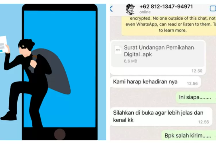 Jangan asal klik! Undangan pernikahan digital kini bisa nipu kamu, uang bakal auto baib (Kolase Pixabay dan Twitter @txtfrombrand)