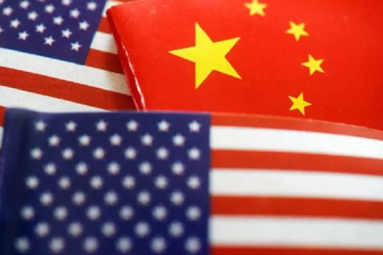 Ilustrasi bendera China dan Amerika Serikat