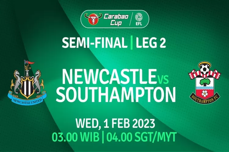 Link Nonton Live Streaming Newcastle United vs Southampton di EFL Cup Pukul 03.00 Tanggal 1 Februari 2023 (Mola TV)