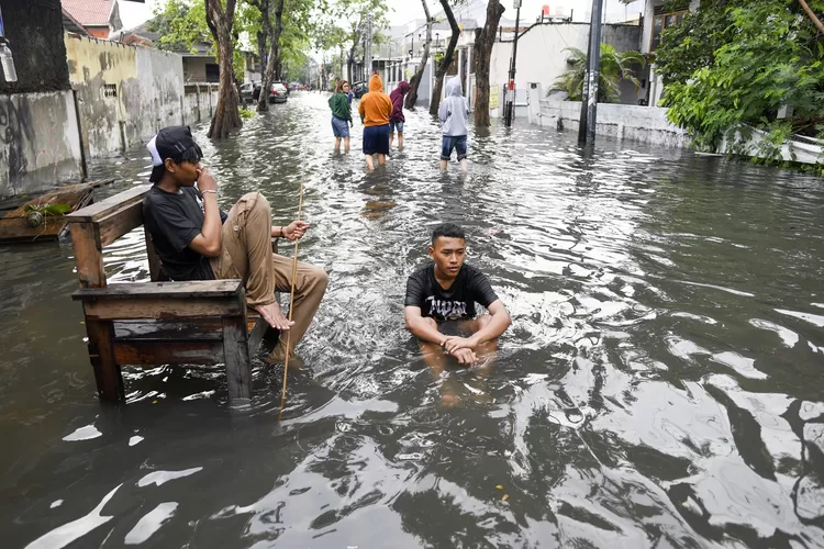 Banjir di kawasan komplek perumahan Jakarta (ilustrasi) (Sindo News)