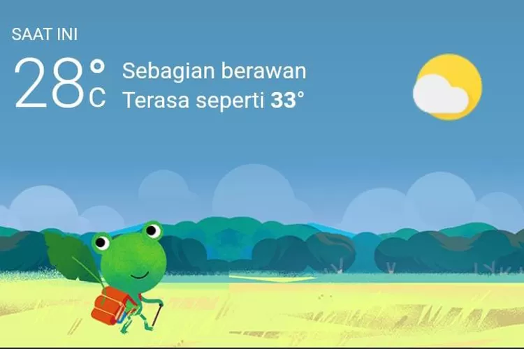 Prakiraan cuaca di Jakarta siang ini (3/2/2023), sebagian berawan terasa seperti 33 derajat. (Weather.com)