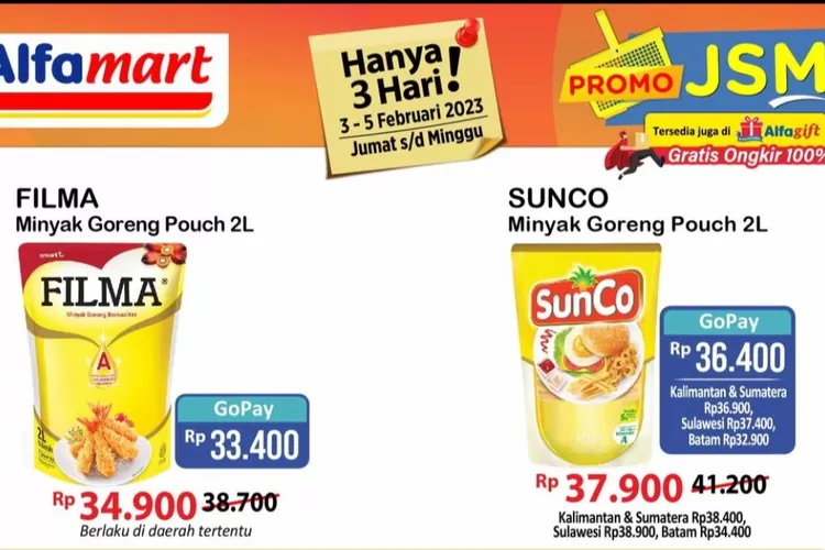 TERBARU Promo JSM Alfamart Periode 2-5 Februari 2023, Potongan Harga Minyak Goreng Beras hingga Susu (Tangkapan layar Instagram @alfamart)