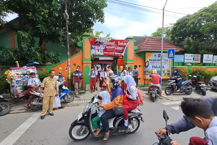 SDN Pandean Lamper 3 Semarang memperketat keamanan usai munculnya isu penculikan. (Istimewa)
