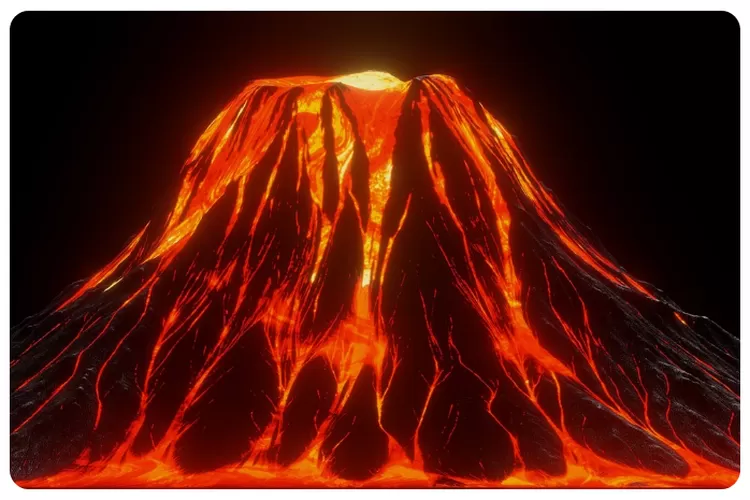 ilustrasi lahar magma